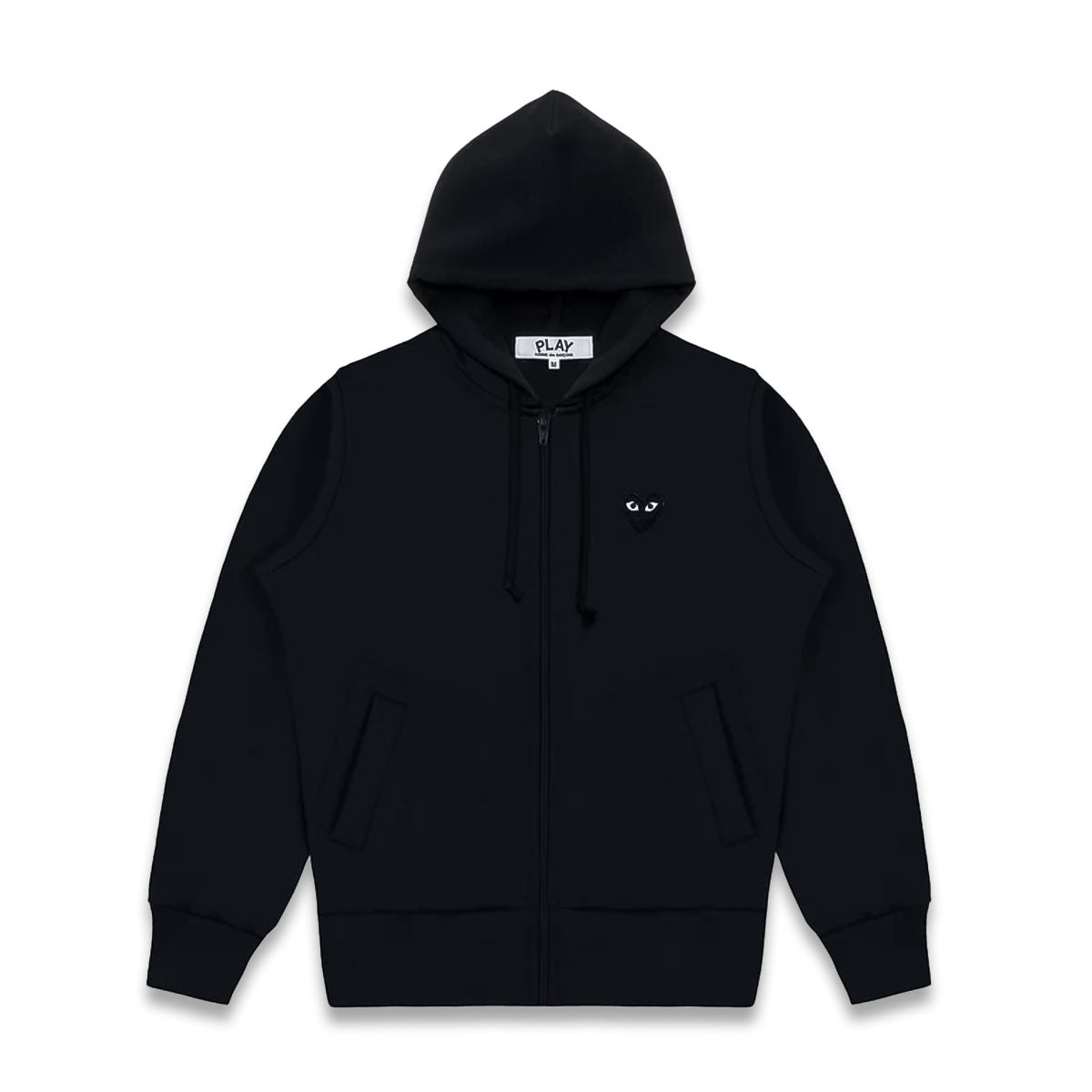 PLAY CDG - Unisex Back Printed Zip-Up Hoodie BLACK 【ax-t254-051