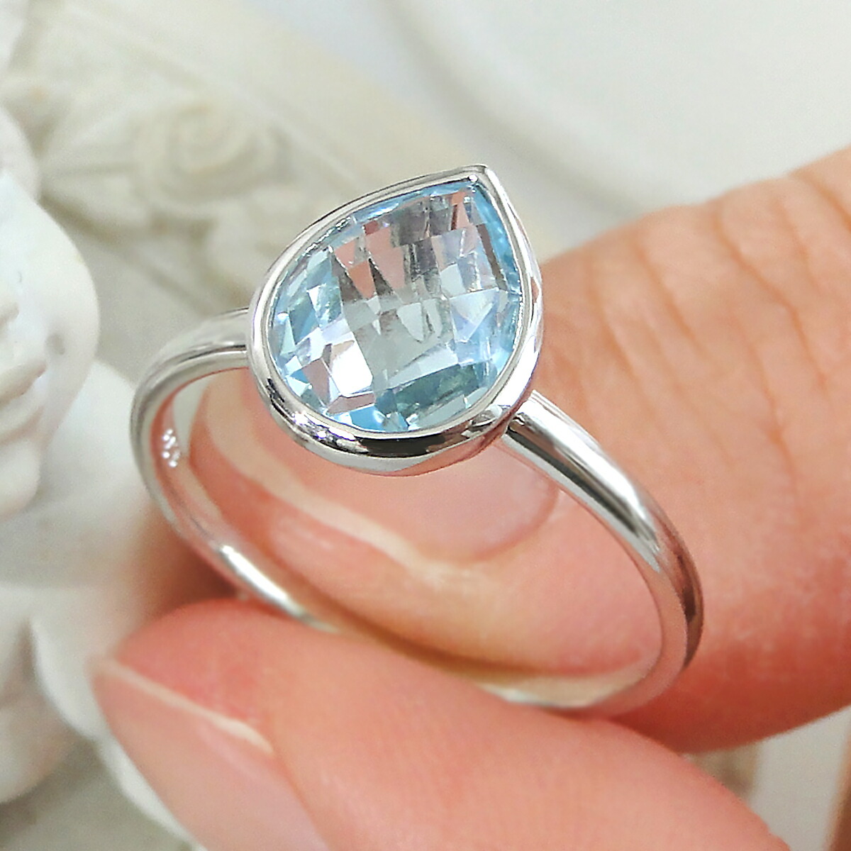 楽天市場】☆K18WG ブルートパーズ リング☆/【送料無料】【代引手数料