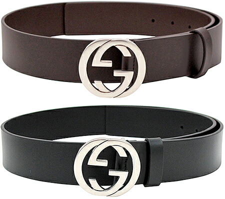 楽天市場】GUCCI グッチ メンズレザーベルトブラック インター