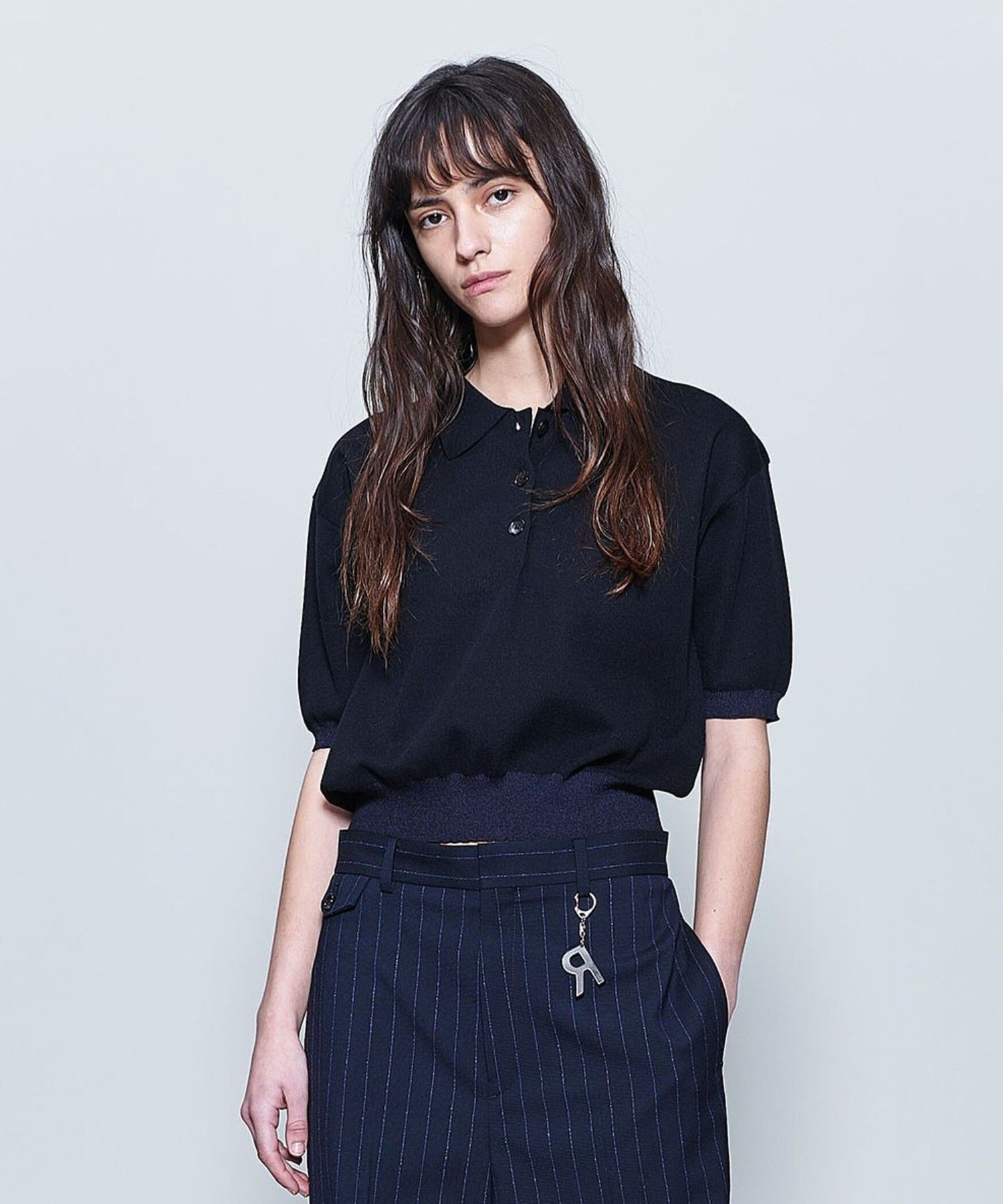 ＜6(ROKU)＞カラーポイント ポロニット UNITED ARROWS LTD. OUTLET｜<6(ROKU)>カラーポイント ポロニット