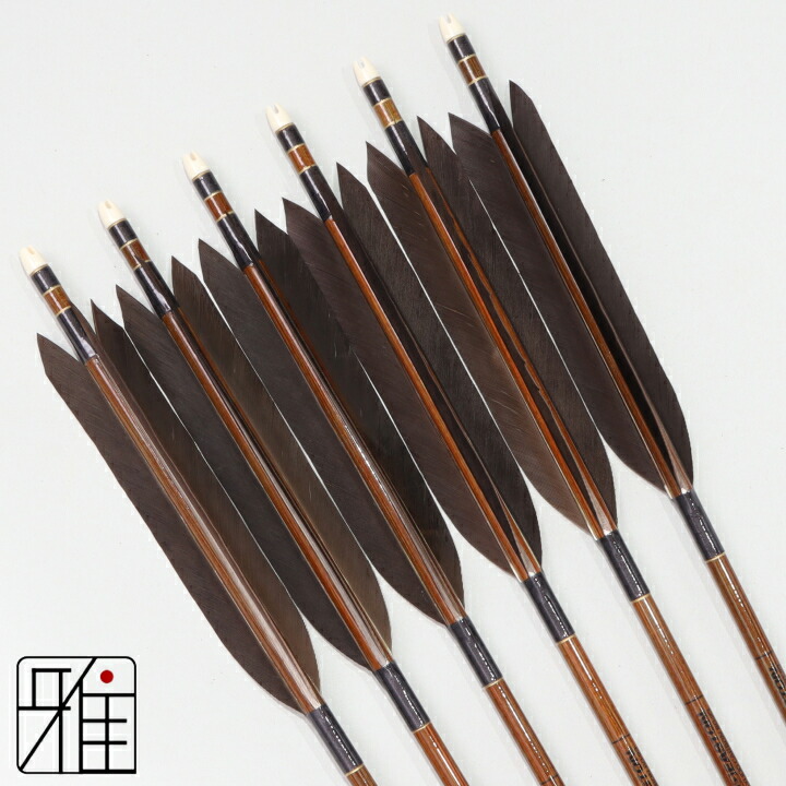 楽天市場】弓道 矢 イーストン カーボン矢 6本組黒手羽 8023シャフト矧