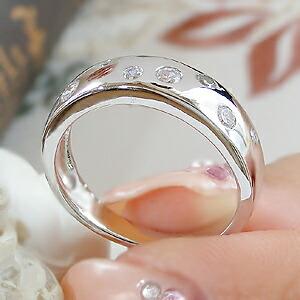 楽天市場】pt900【0.20ct】ダイヤモンド ドット リング 【送料無料