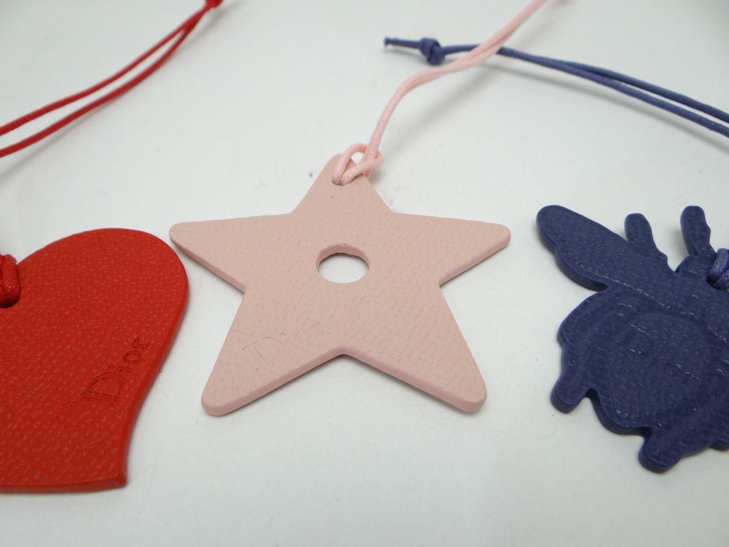 Dior ディオール レザー チャーム3点セット ハート スター ビー 蜂