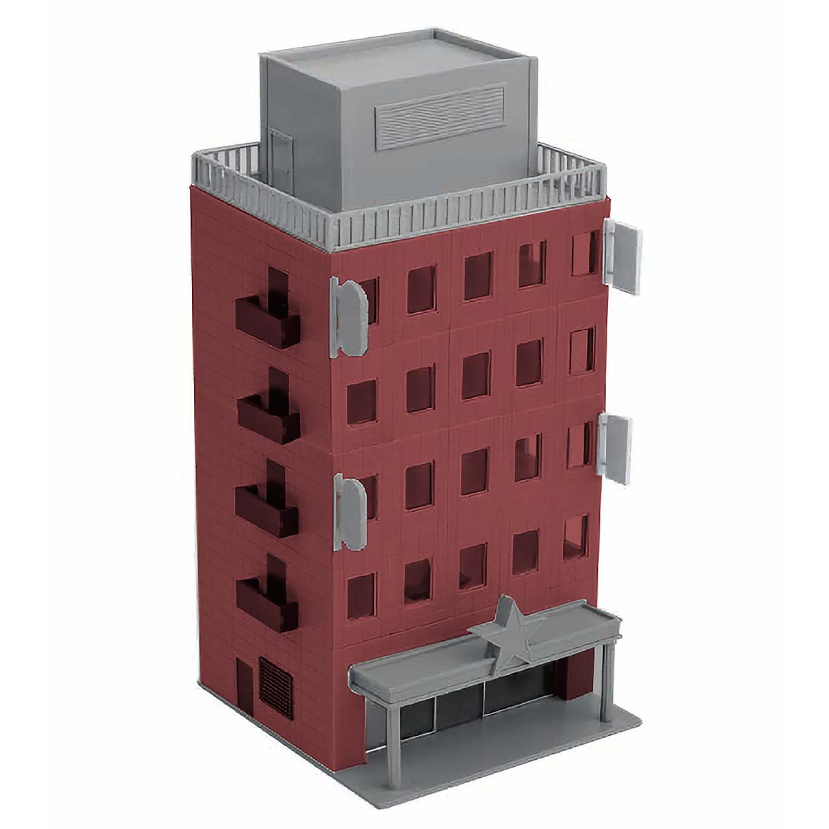 2607＞着色済み ビジネスビル（ブラウン）基本5階建｜着色済み