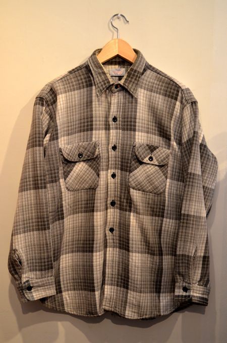 60's Sears マチ付きネルシャツ 