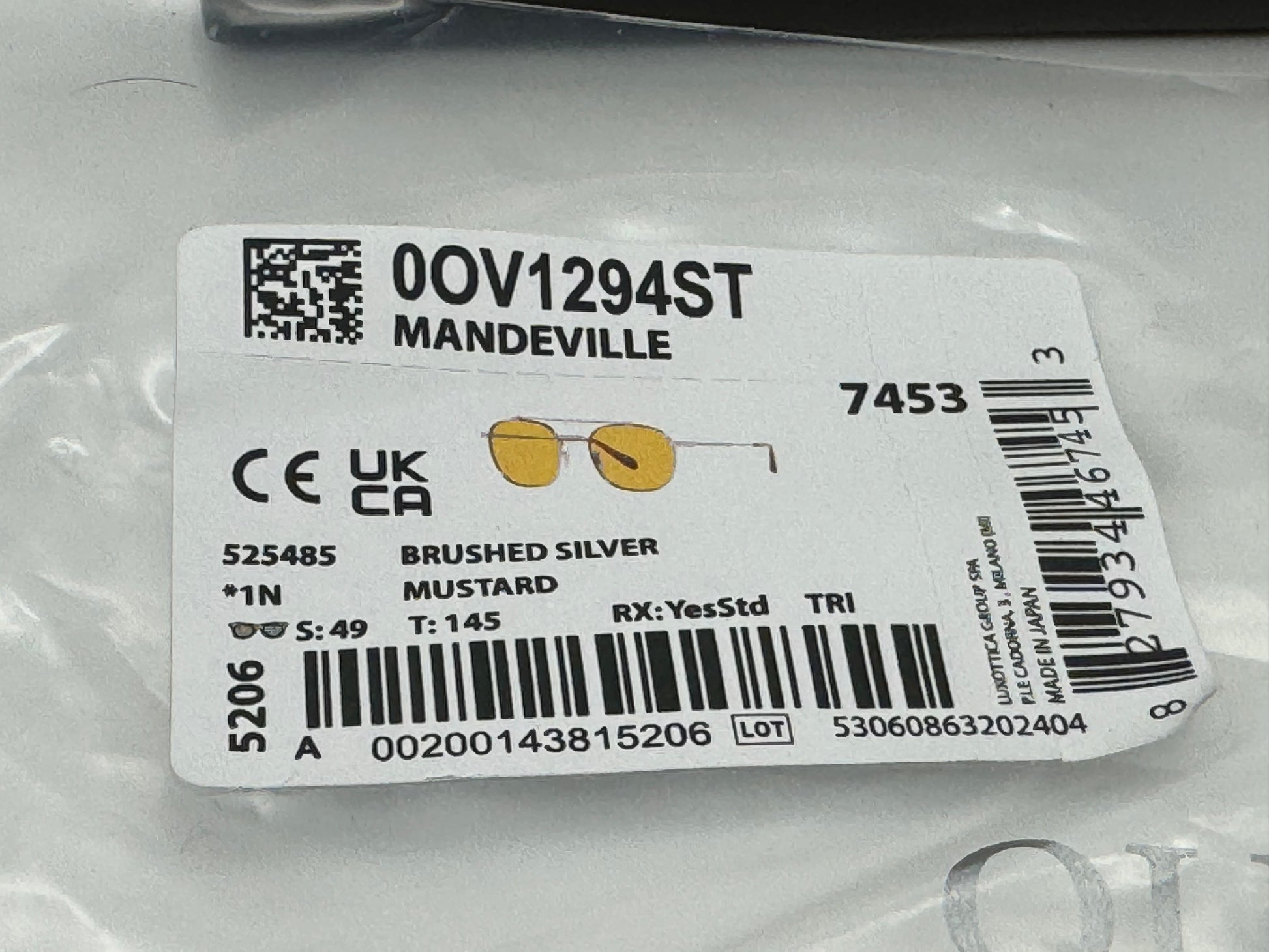 Oliver Peoples 49mm MANDEVILLE 0OV1294ST 525485 Brushed Silver