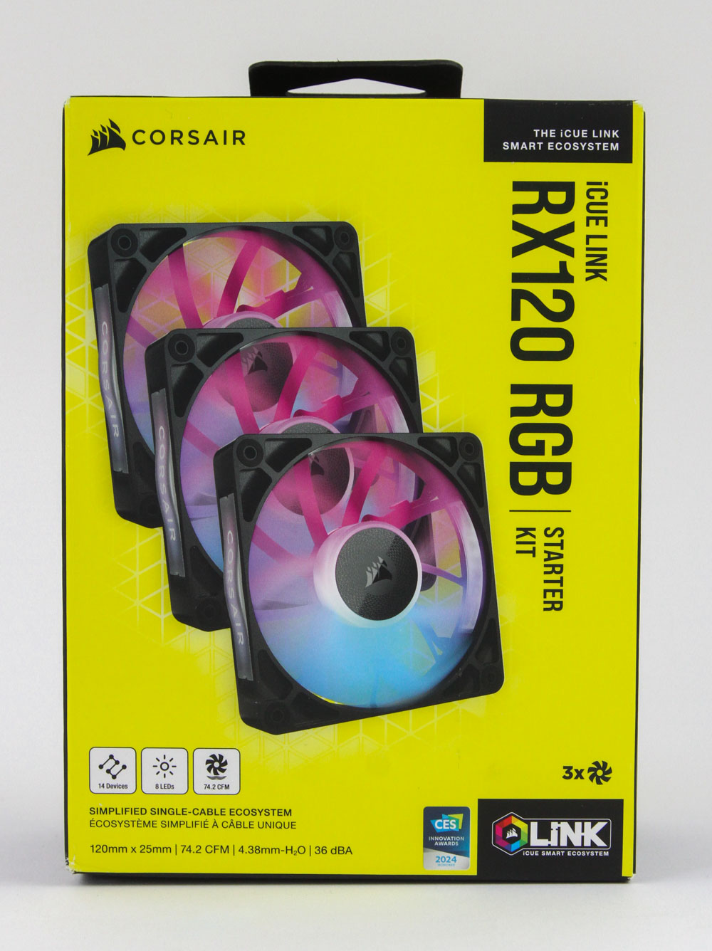 Corsair iCUE Link RX120 RGB 120 mm Fan Review - Packaging