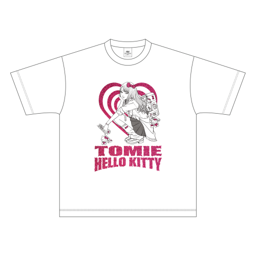 伊藤潤二×サンリオキャラクターズ ラメTシャツ ギャル富江×ハロー