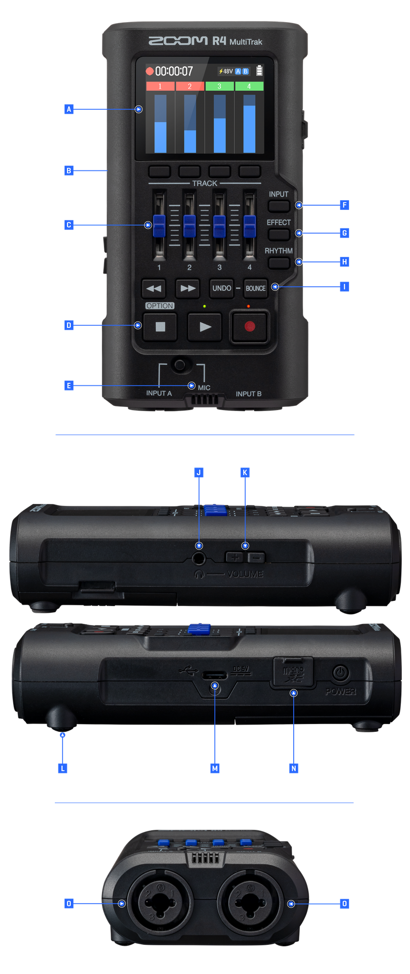 32bitフロート対応、ミュージシャンのための4トラックMTR | ZOOM