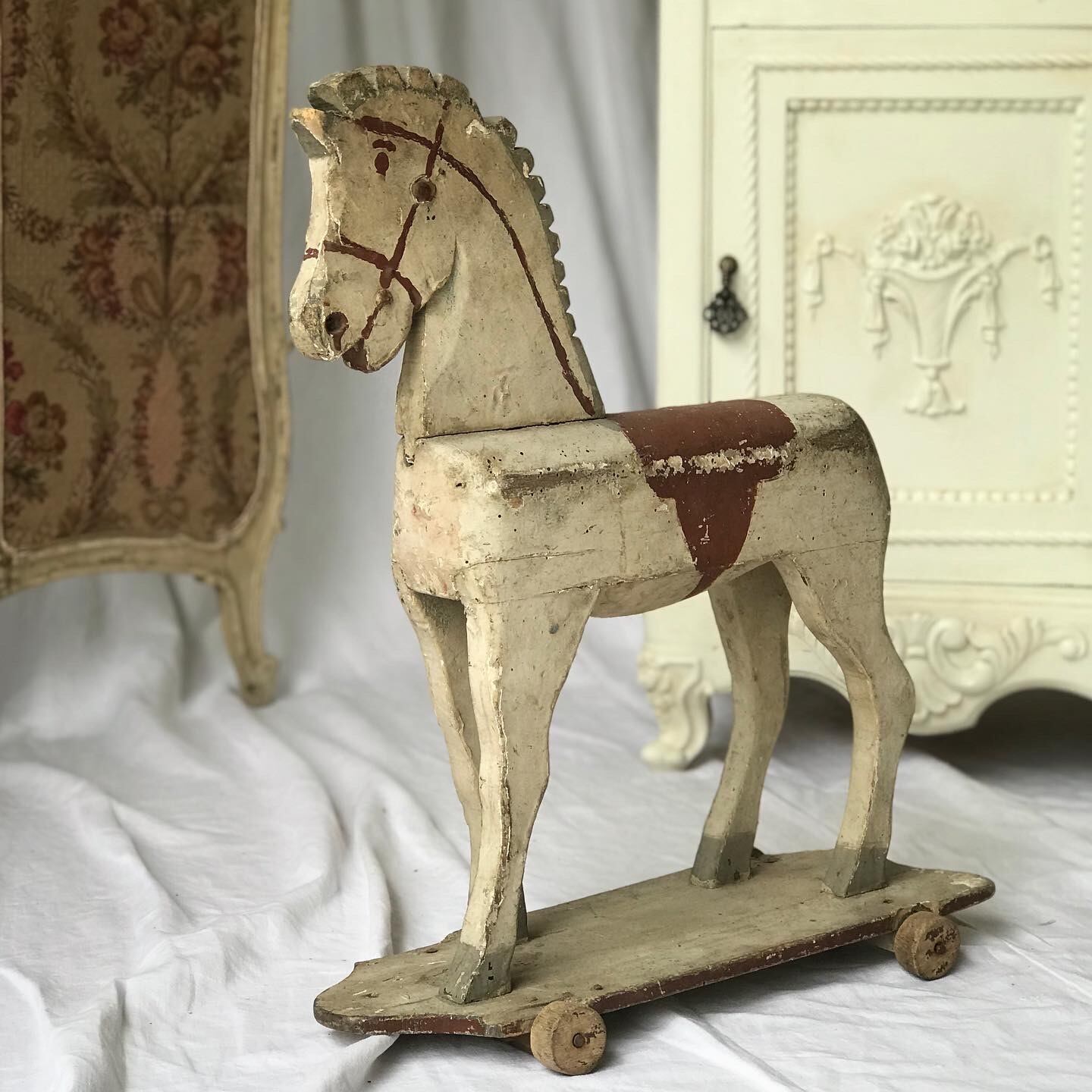 アンティーク 木馬 ハンドペイント | hazel anne btdafa