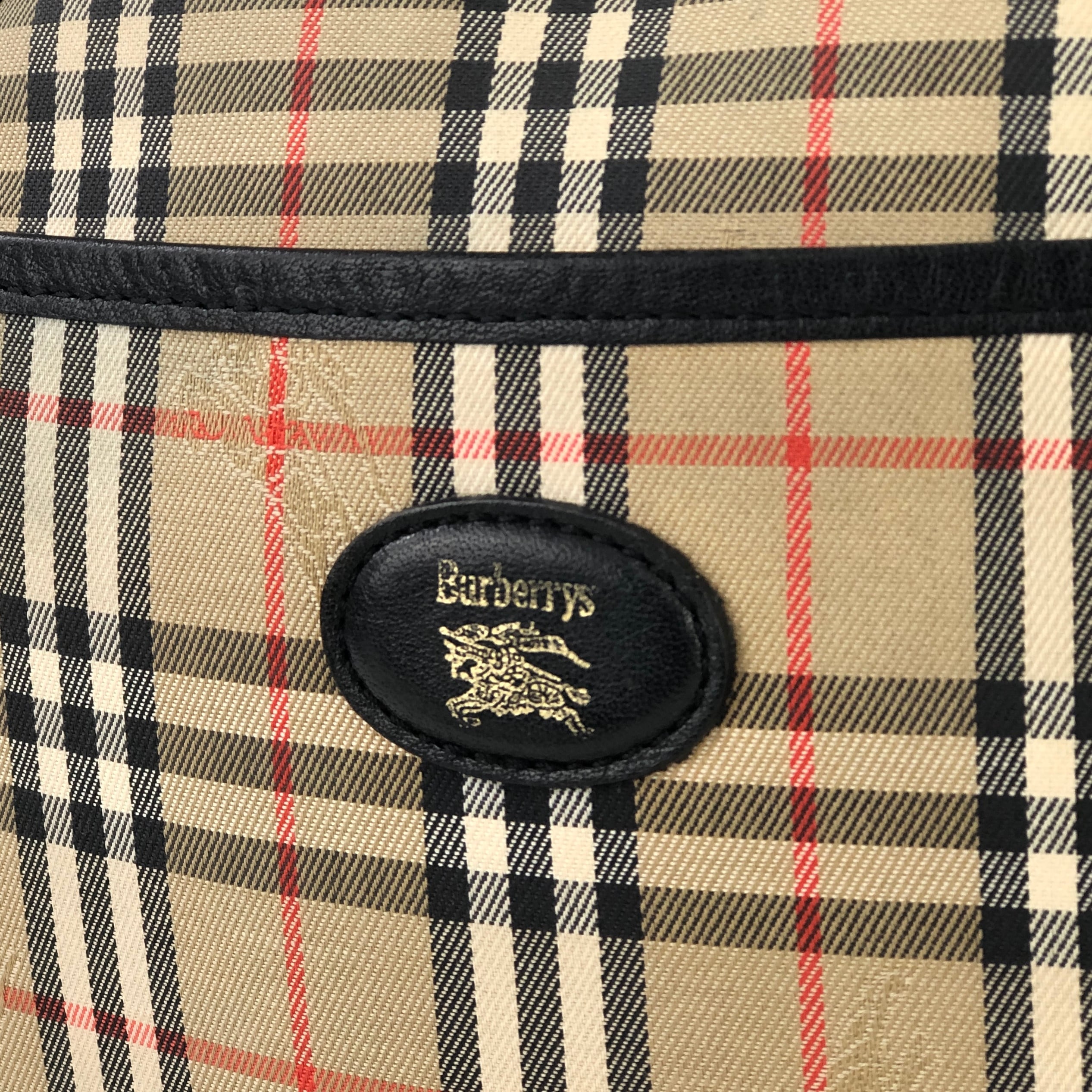 Burberrys バーバリーズ クラシックチェック ロゴ キャンバス×レザー