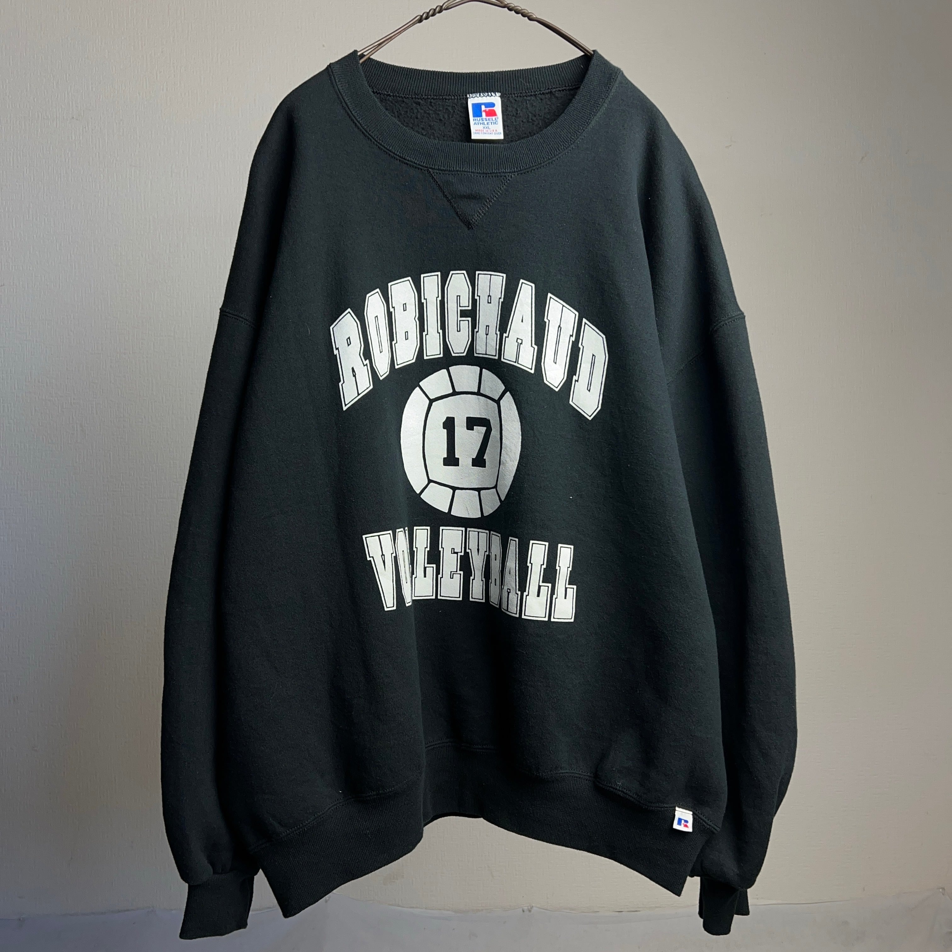 90's RUSSELL ATHLETIC Sweatshirt Black USA製 SIZE XXL 90年代