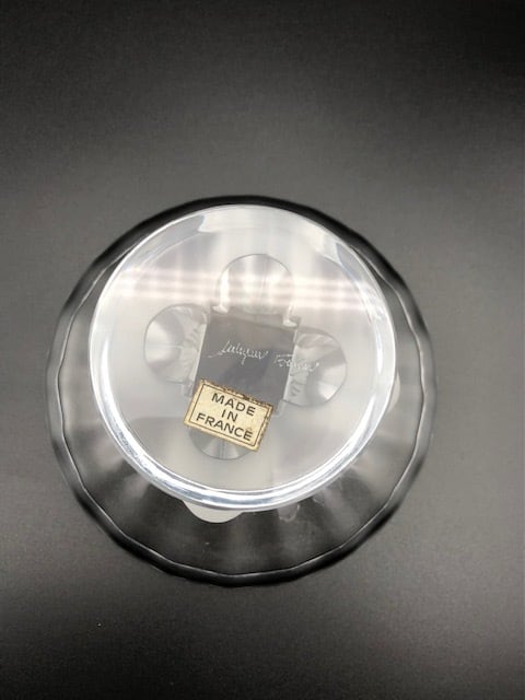 ラリック コンポート用の透明感のあるクリスタルガラスのお皿