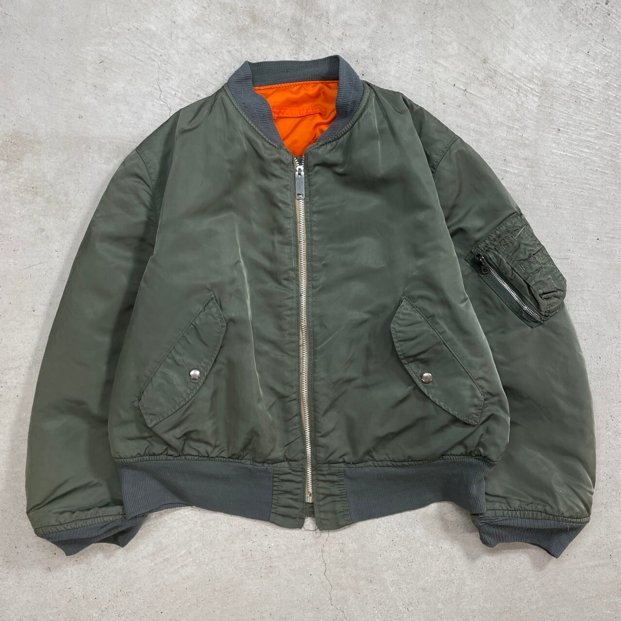 80年代 USA製 ALPHA アルファ MA-1 ミリタリー フライトジャケット