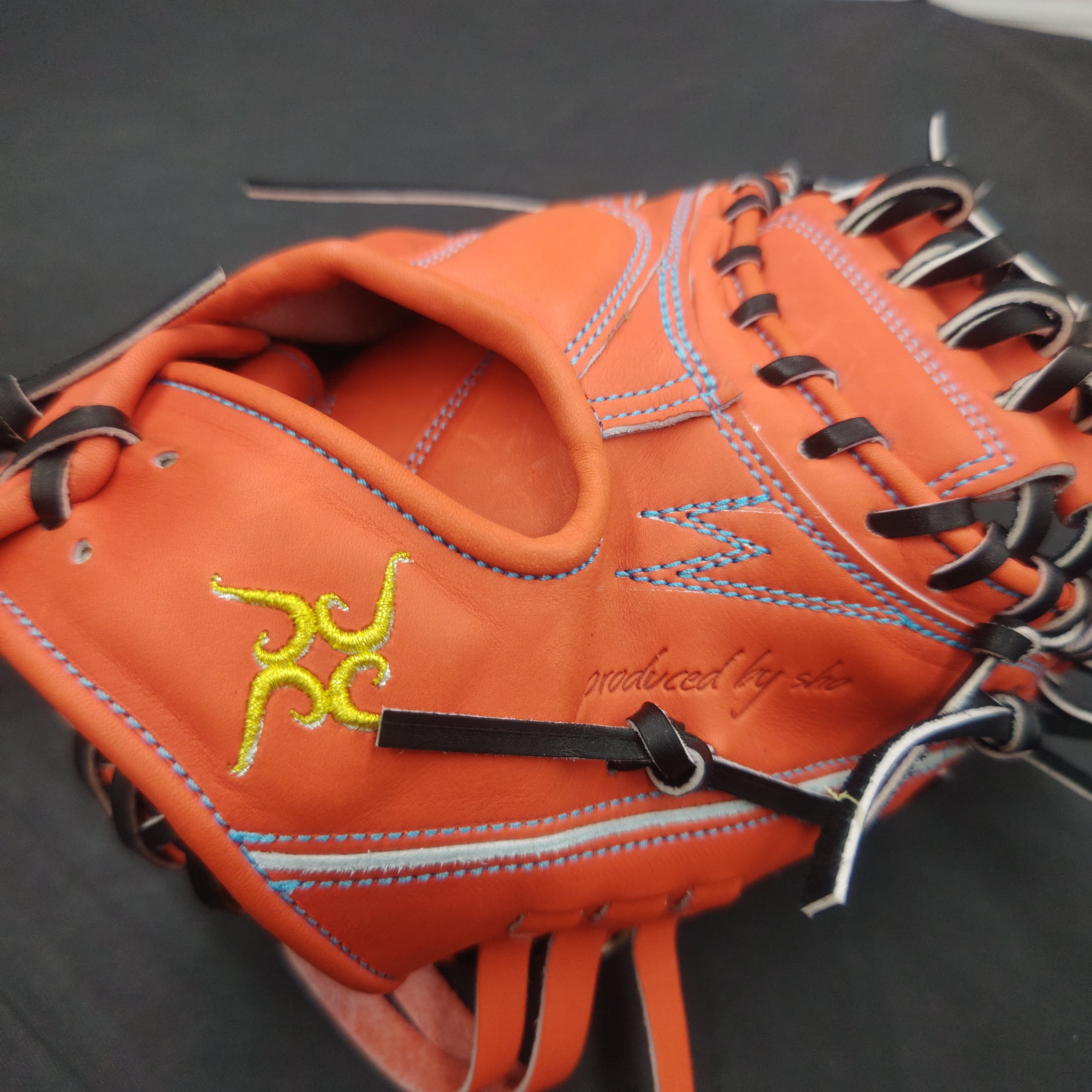 限定カラー レッドオレンジ 要ミット 硬式用 キャッチャーミット