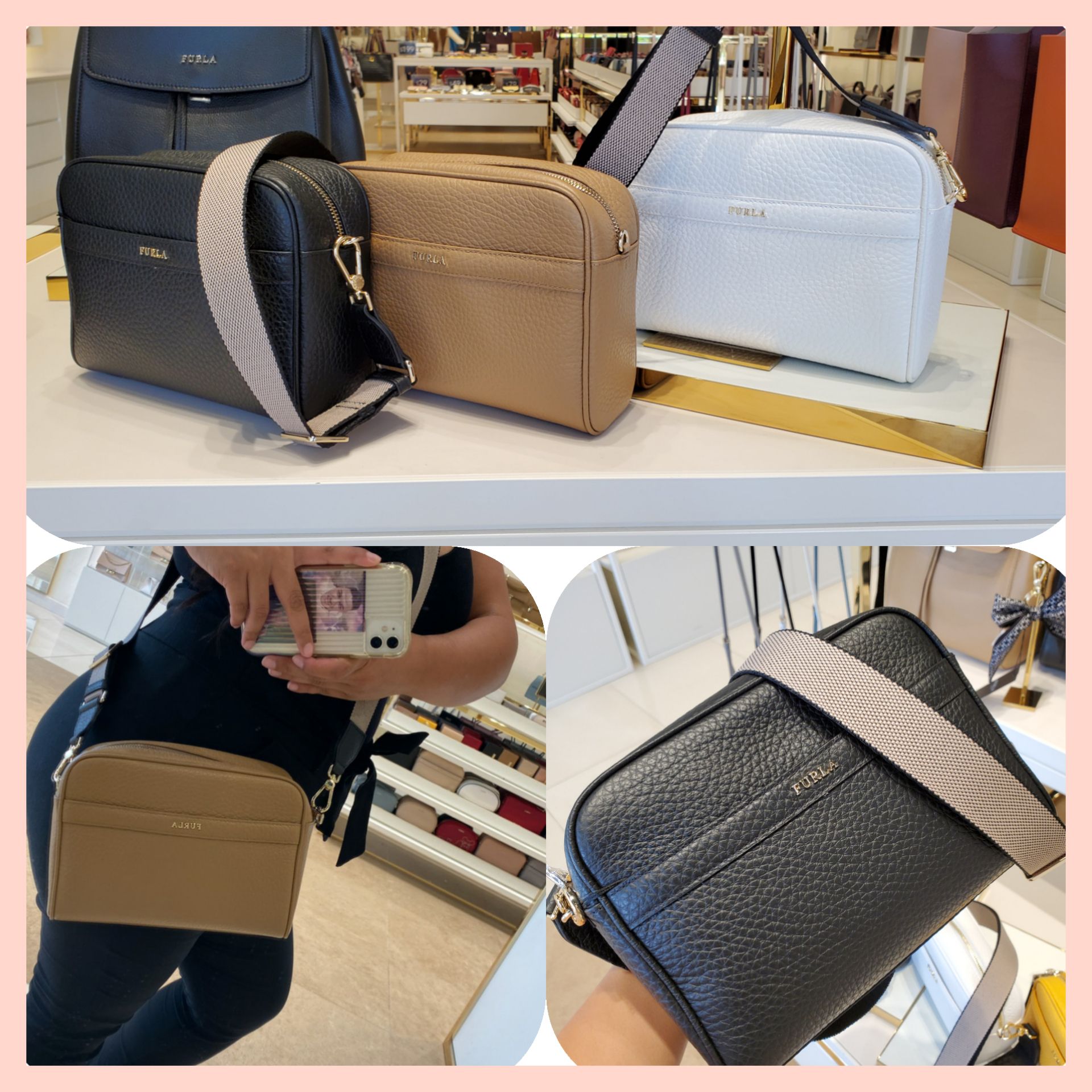 FURLA] AVRIL ベルトストラップ ショルダーバッグ 2WAY (FURLA