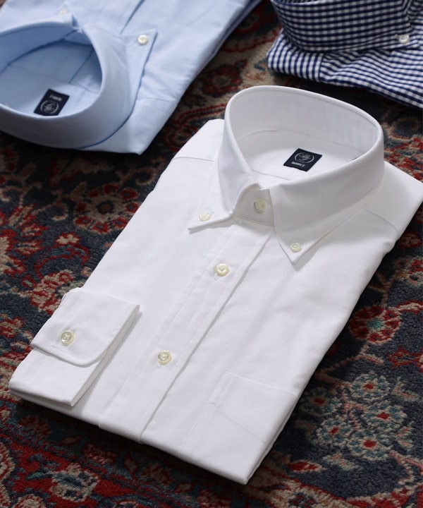 BEAMS F（ビームスF）3プライ オックスフォード ボタンダウンシャツ