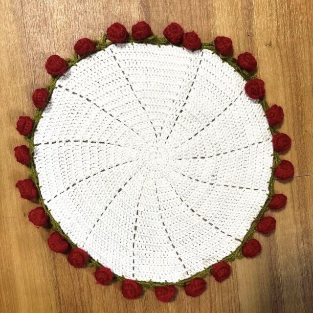 受注制作】花束マルチカバー ランチョンマット かぎ編み ハンドメイド