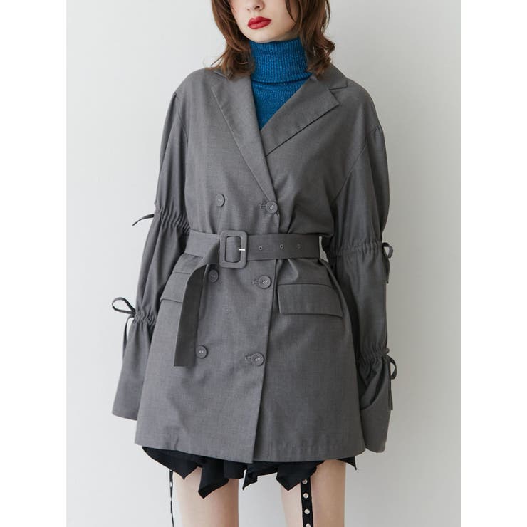 スリーブリボンジャケットミニワンピース【セットアップ対応】[品番