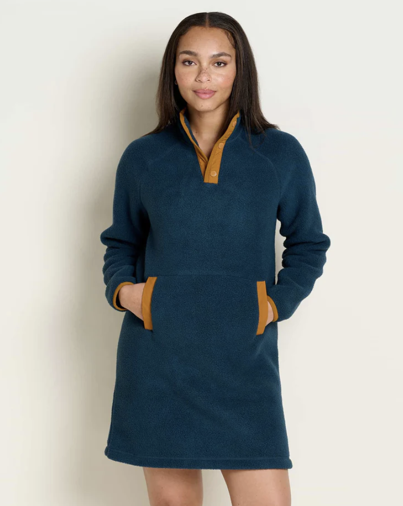 Toad & Co Campo Fleece 1/4 Snap Dress (W) - Shepherd and Schaller