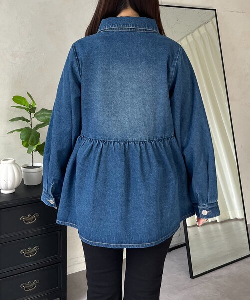 ペプラムデニムジャケット（デニムジャケット）｜prose verse（プロズ