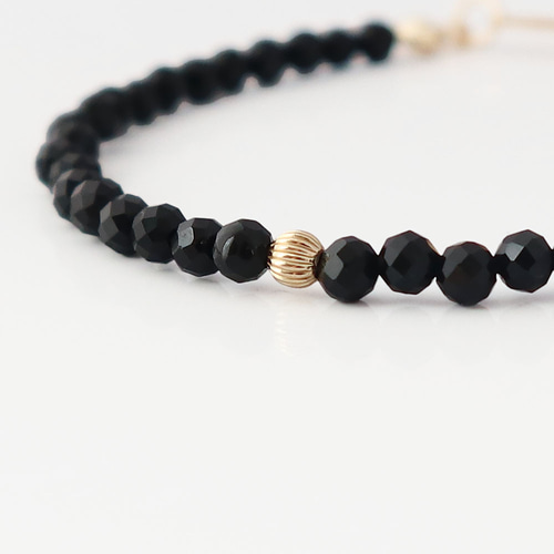 人気！再販】 【極細】 オニキス ラウンドカット 約2-3mm 14kgf