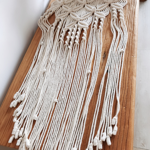 マクラメ編み タペストリー ナチュラル 壁掛け 大型 タペストリー