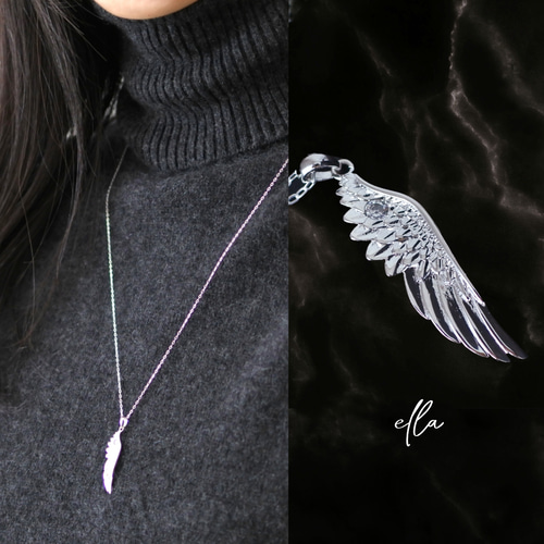 羽根 翼 ユニセックス ネックレス シルバー925 silver925 純銀 天使