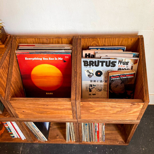 VINTAGEレコードボックス12インチ7インチ 選べる3タイプ キューブ