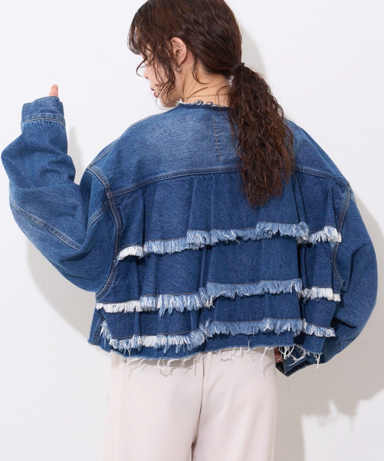 etsinta/エシンタ】バックフリルデニムジャケット | CIAOPANIC TYPY