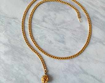 CELINE ヴィンテージ マカダム ロゴ チェーン ベルト アクセサリー