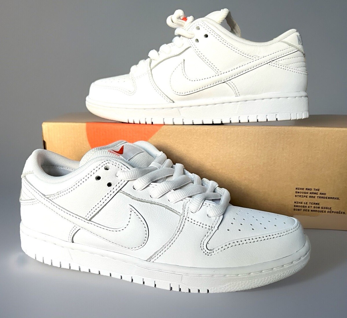 Size 8 - Nike Men's Dunk Pro SB Low Triple White for sale online
