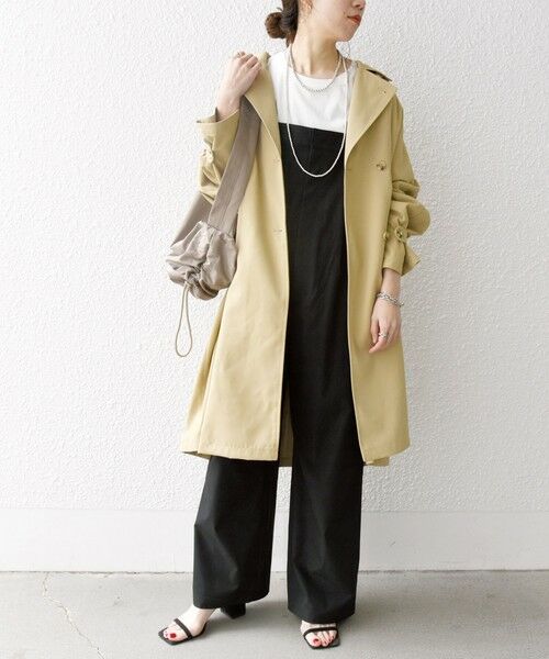 セール】 SHIPS any: 〈洗濯機可能〉フレア ミディ トレンチ コート