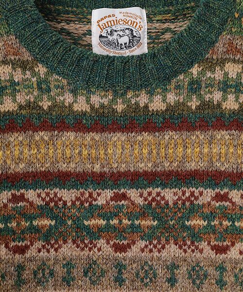 Papas × Jamieson's パパス 別注コラボ ニット スコットランド 中古・古着通販】PAPAS (パパス) Jamieson's (ジャミーソンズ