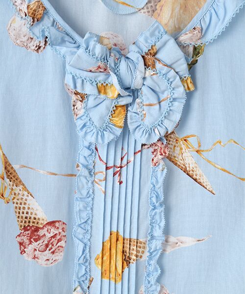 アイスクリームプリントミディワンピース （ロング・マキシ丈