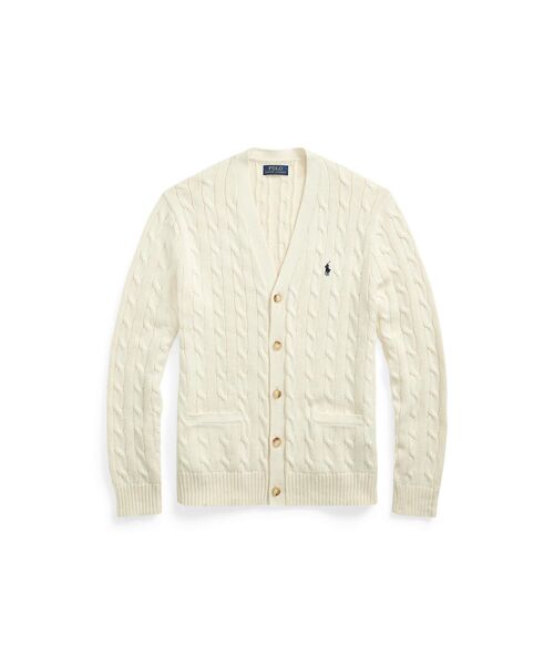 ケーブルニット コットン カーディガン （カーディガン・ボレロ