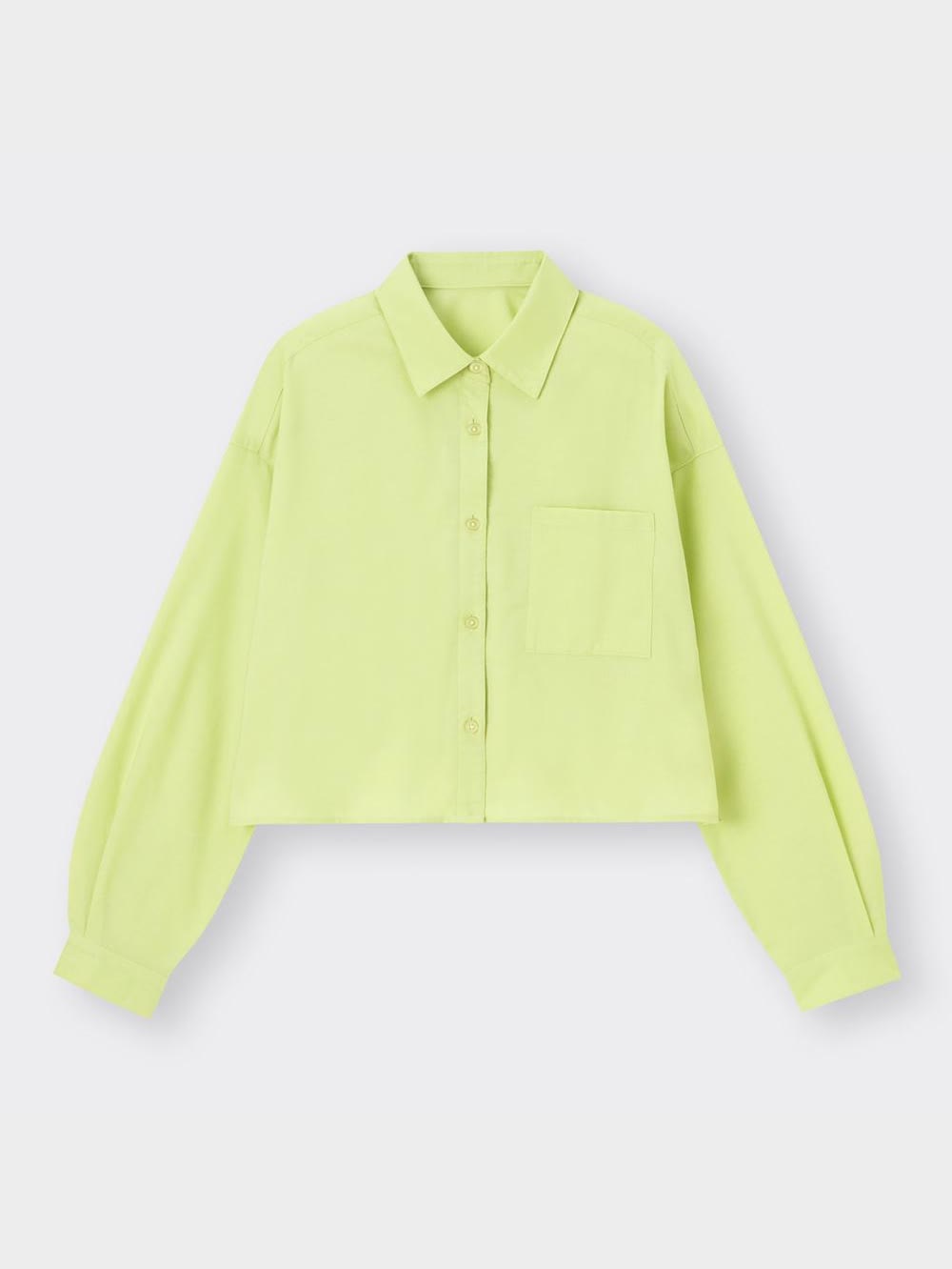 GU公式 | カラークロップドシャツ(長袖)