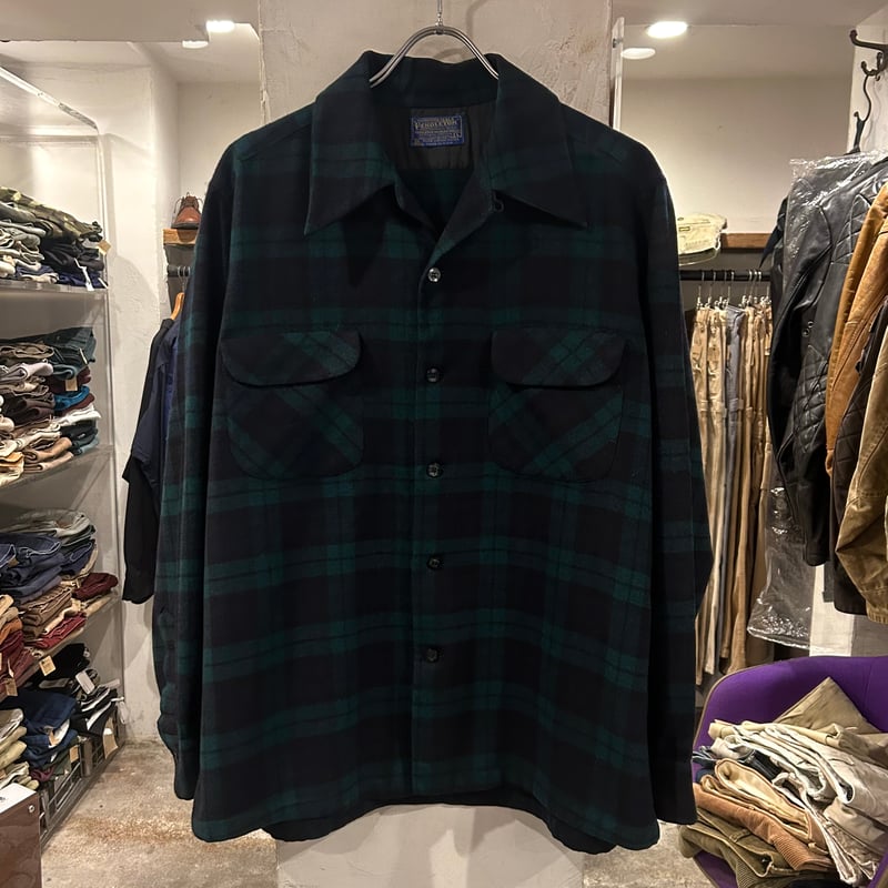70s PENDLETON ウールチェックシャツ ペンドルトン ブラックウォッチ