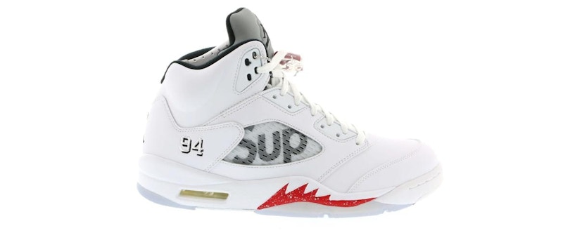 Jordan 5 Retro Supreme White Men's - 824371-101 - US