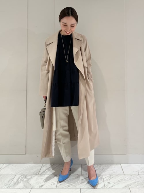 ウールギャバジン ガウンコート（トレンチコート）｜TOMORROWLAND