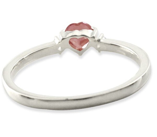 プラチナ ダイヤモンド リング 指輪 ガーネット ハート ハートモチーフ