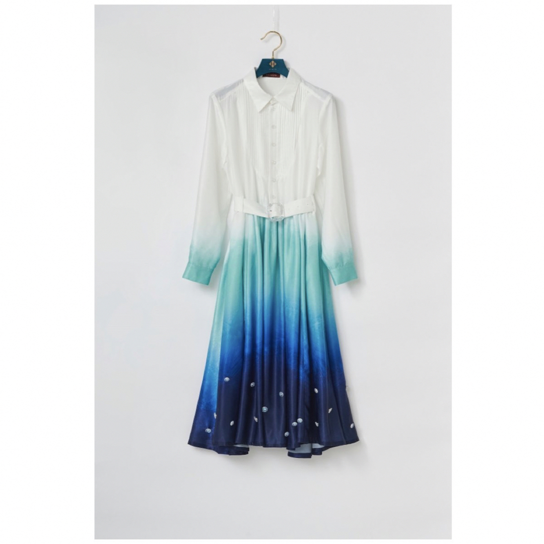 ha|za|ma 見えないものを見ようとして見上げた夜空のワンピースMの通販