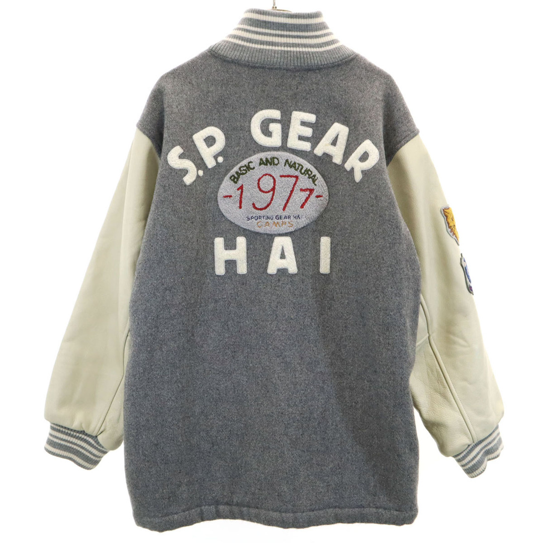 古着 HAI SPORTING GEAR ハイスポーティングギア 牛革レザー切替