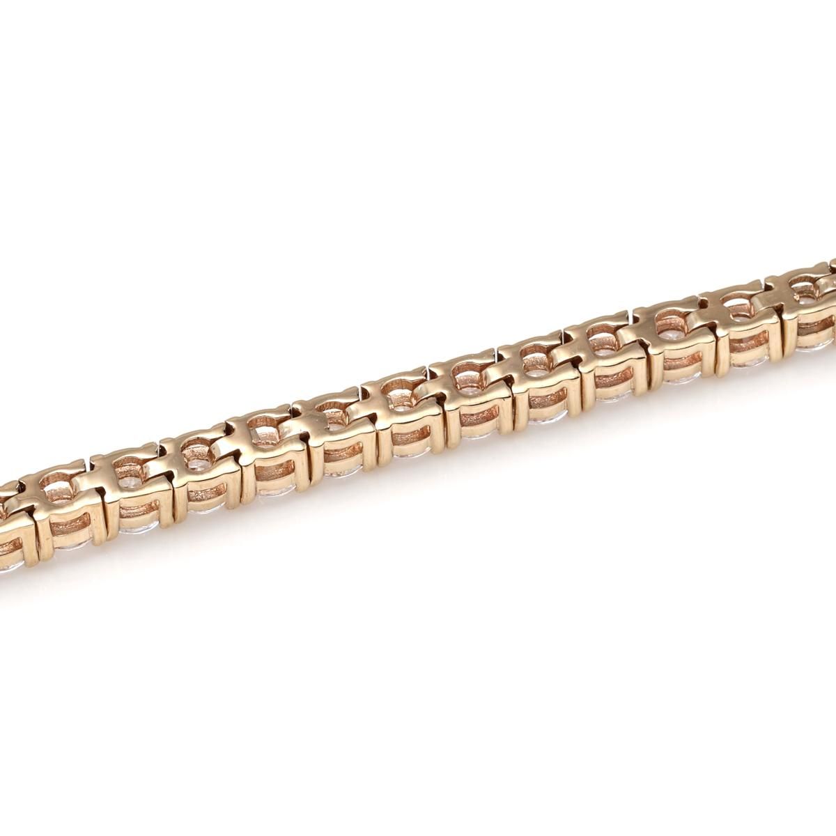 10K イエローゴールド テニスブレスレット 幅3mm 18cm-19cm AHBL-D042