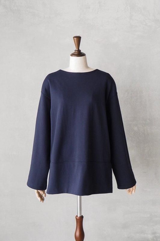 nicholson & nicholson | ロング丈ボートネックカットソー | LIME