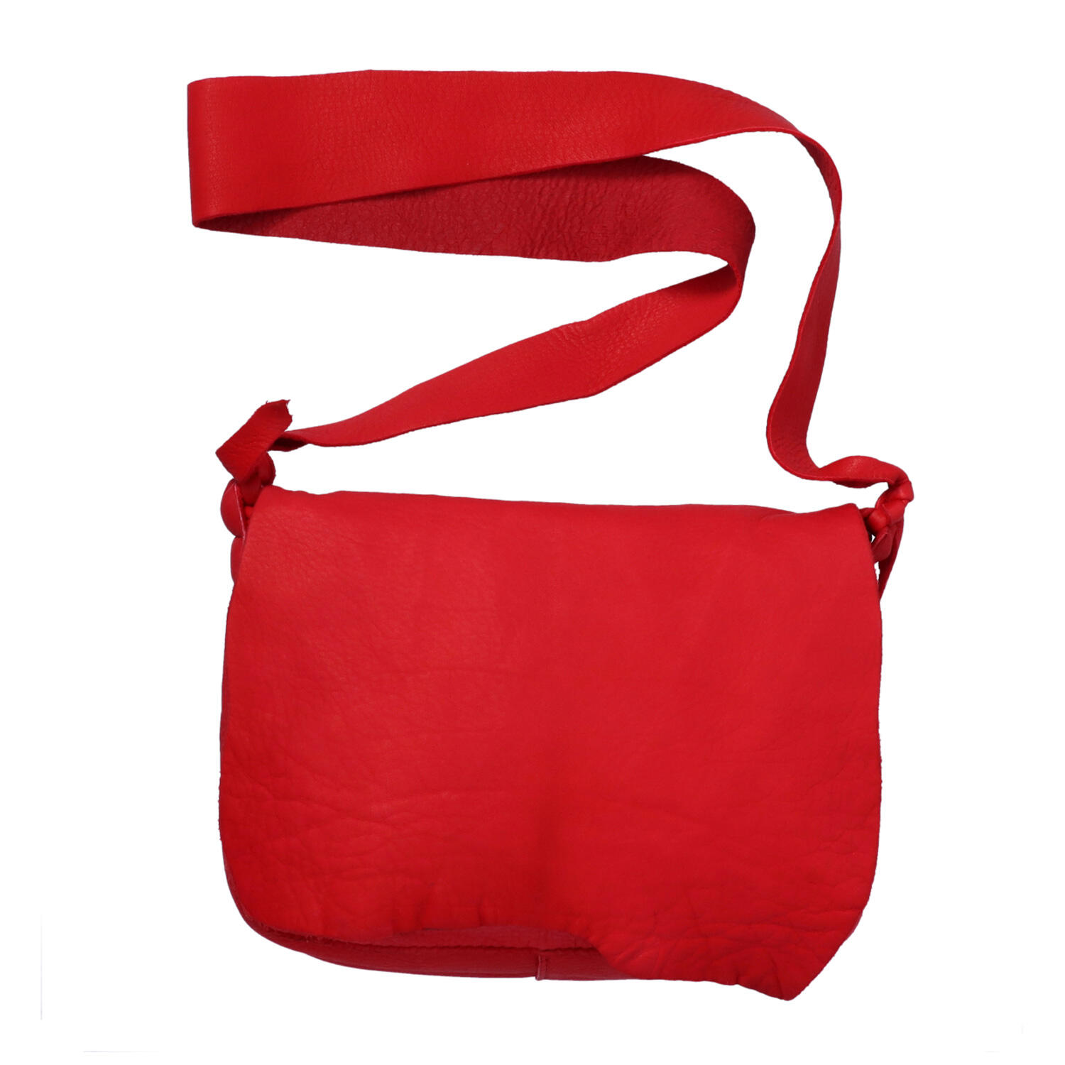 総手縫い 鹿革 断ち切り 蓋付き ショルダーバッグ | 株式会社 KAZINO