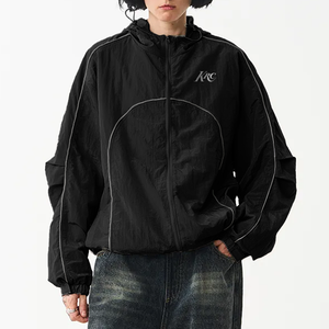 KRC RIPSTOP TRACK JACKET BLACK – Koreatown Run Club