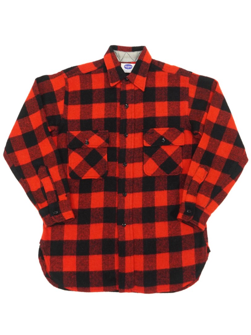 60's PILGRIM バッファローチェック ウールCPOシャツ 実寸(L位) | NEW
