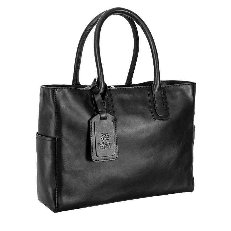 レザートートバッグメンズ 本革 ブラック黒 ビジネス CROSBY-II