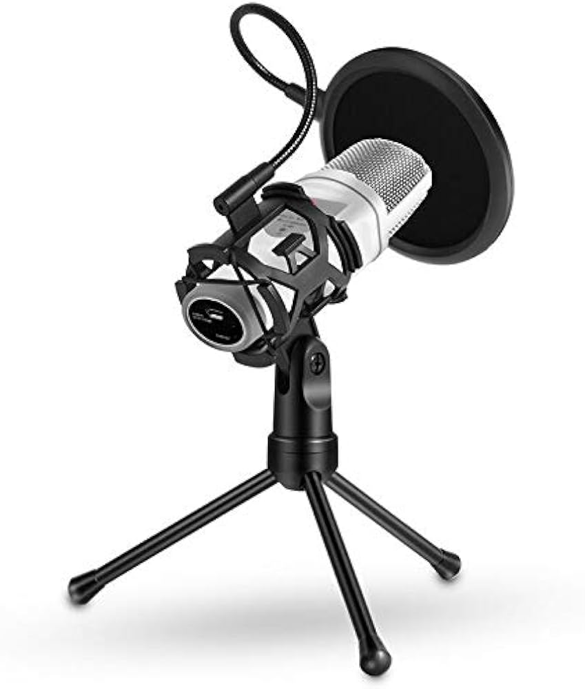 Amazon | 卓上マイクスタンド 三脚 コンデンサーマイク用 ポップガード